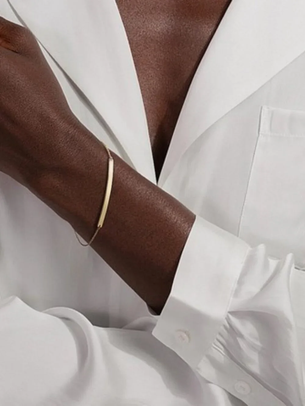 Shane Co. 14K Yellow Gold Bar Bracelet S